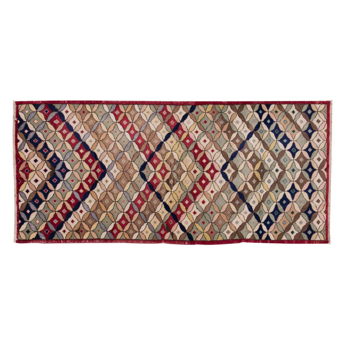 Vintage Rug 3'10" x 7'11" feet 118 x 242 cm