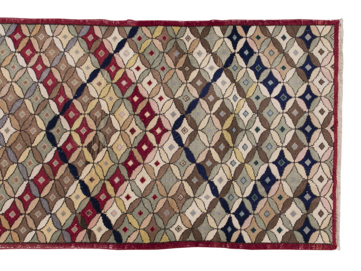 Vintage Rug 3'10" x 7'11" feet 118 x 242 cm