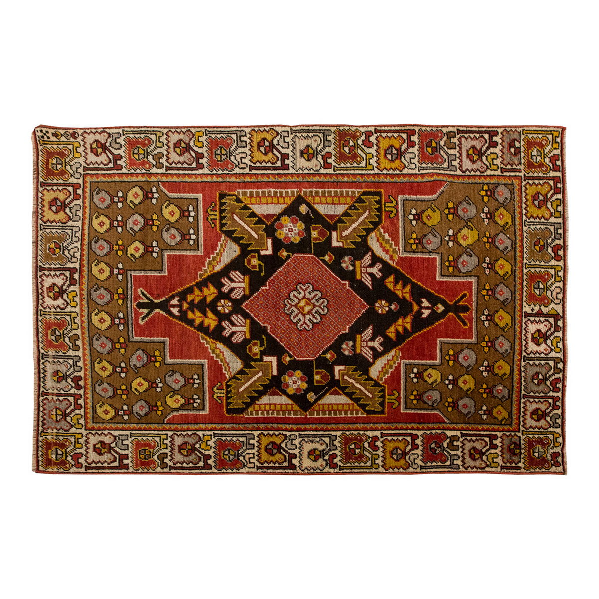 Vintage Rug 3'3" x 4'8" feet 100 x 142 cm