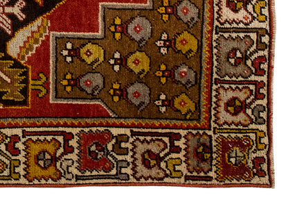 Vintage Rug 3'3" x 4'8" feet 100 x 142 cm