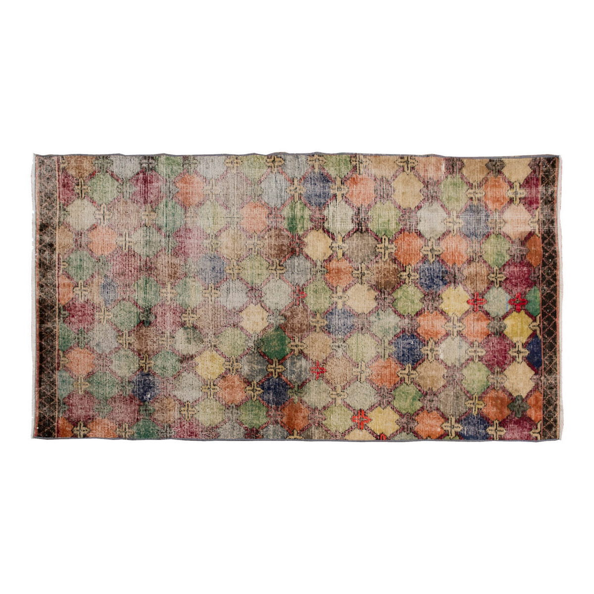 Vintage Rug 3'3" x 6'9" feet 98 x 205 cm