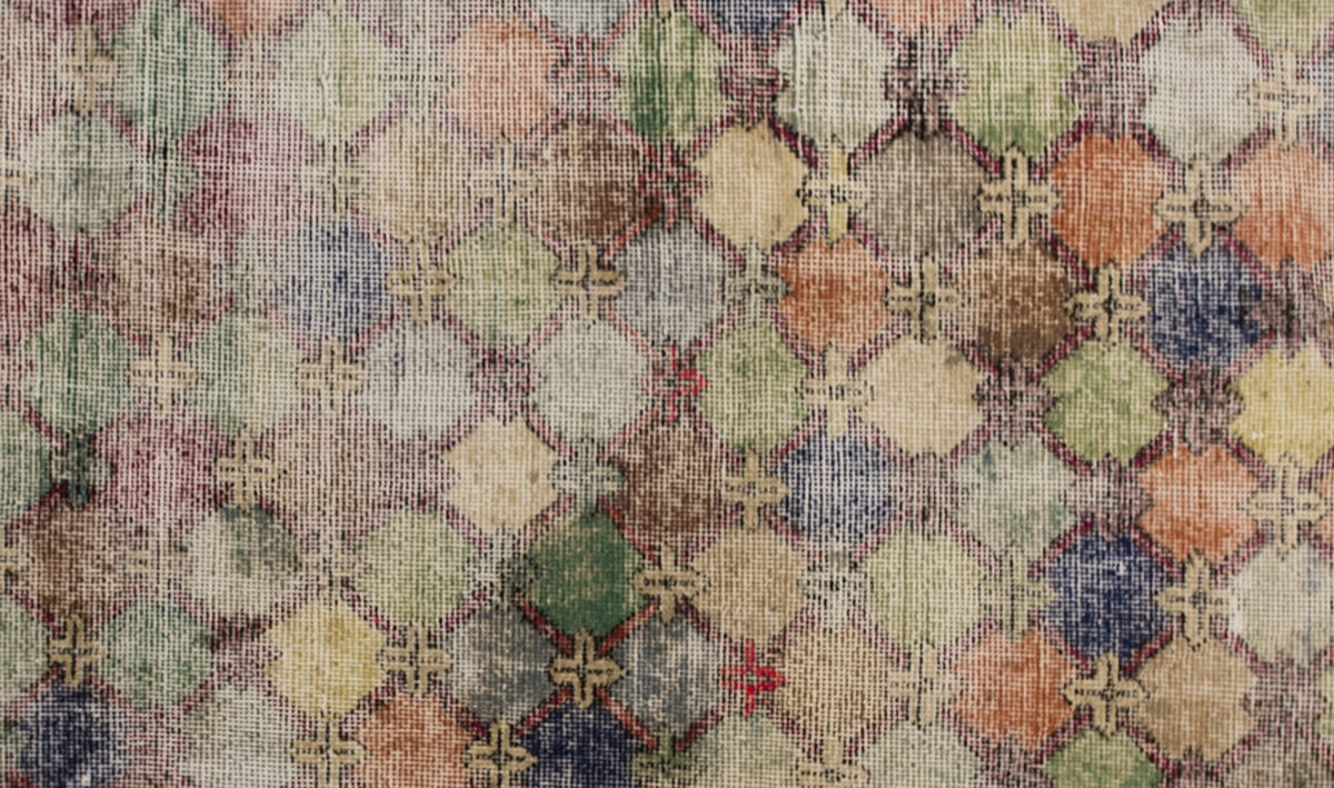Vintage Rug 3'3" x 6'9" feet 98 x 205 cm