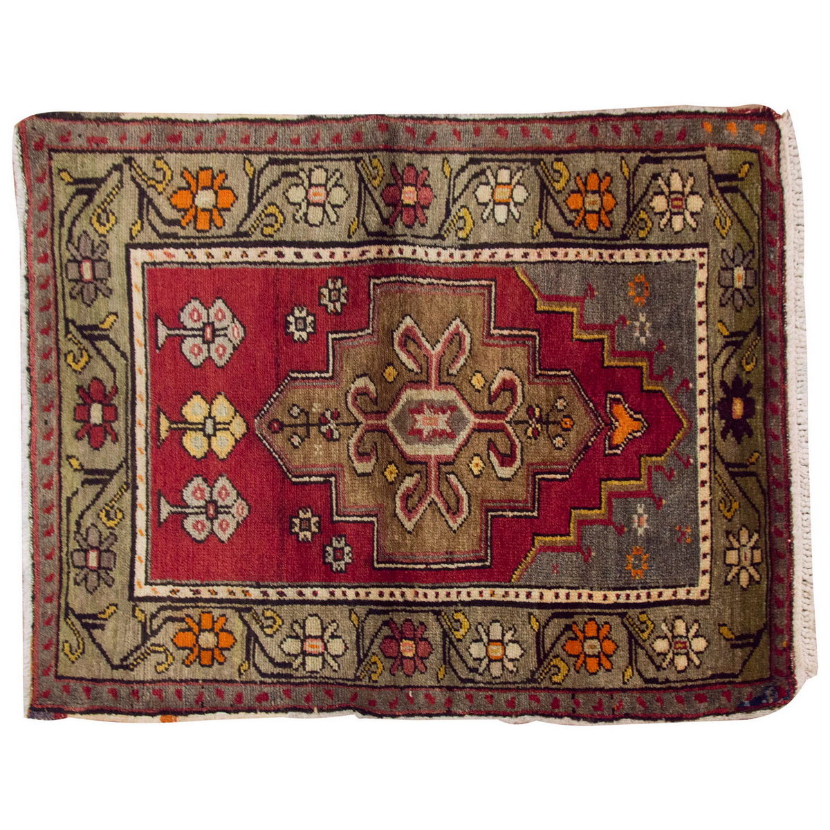 Vintage Rug 3'4" x 4'3" feet  102 x 130 cm