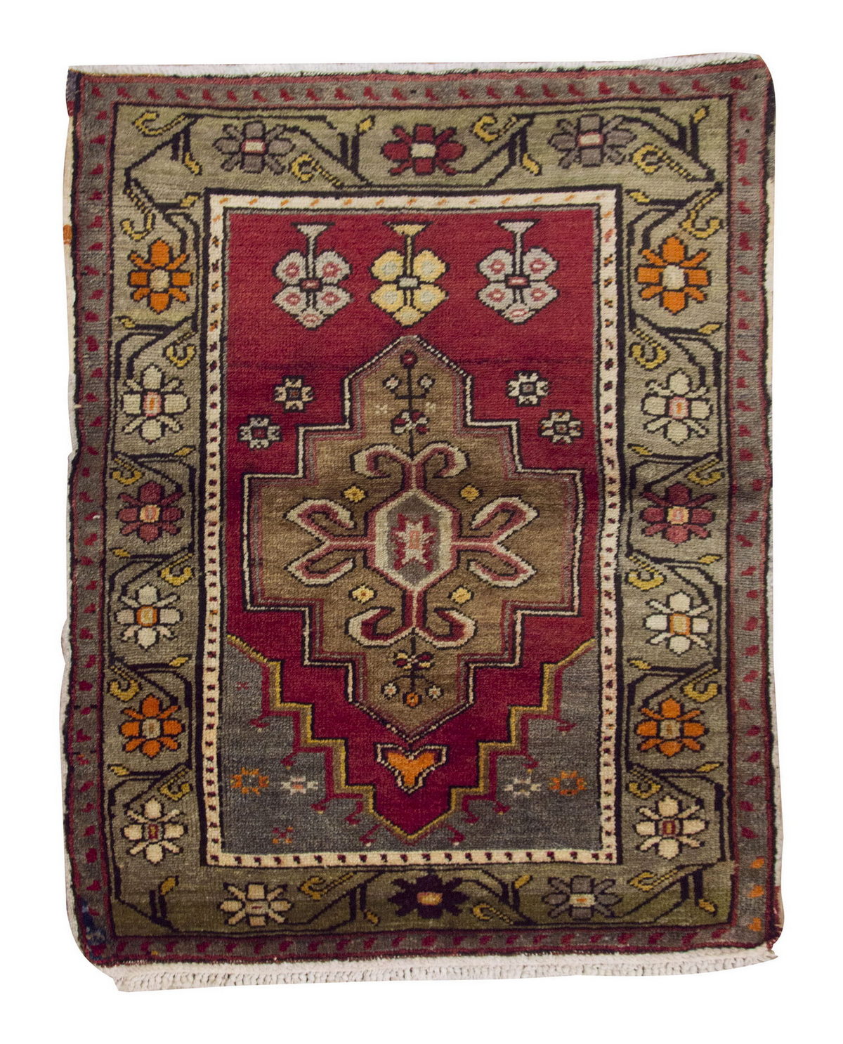 Vintage Rug 3'4" x 4'3" feet  102 x 130 cm