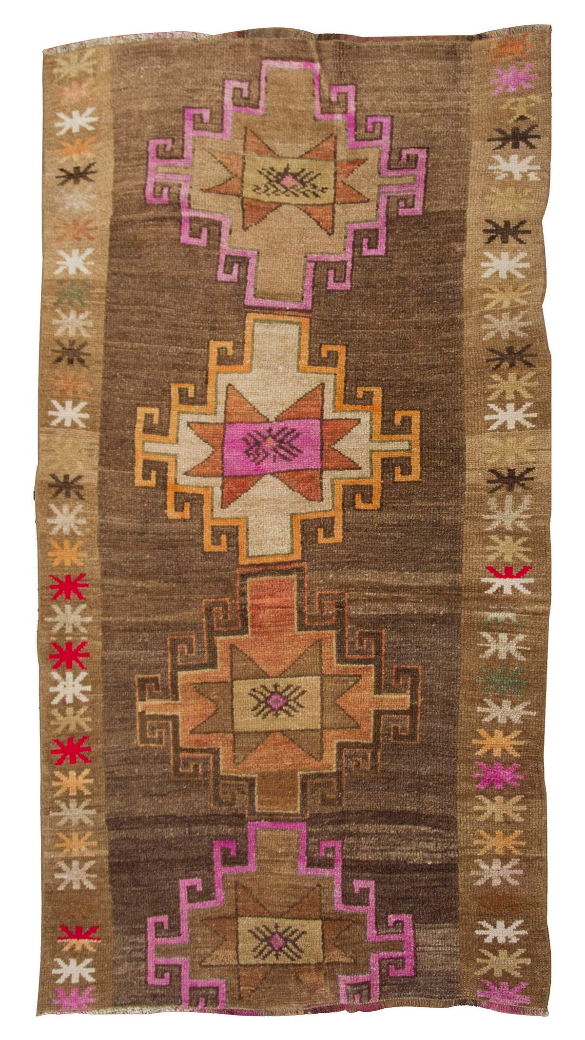 Vintage Rug 3'4" x 6" feet  102 x 184 cm