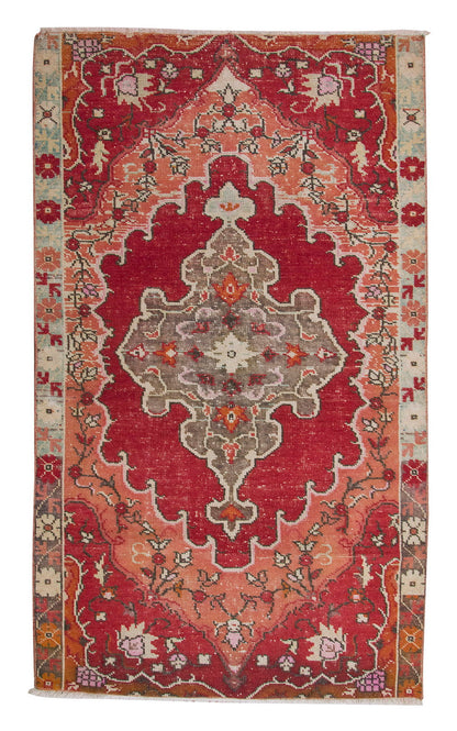Vintage Rug 3'4" x 6'2" feet 102 x 188 cm