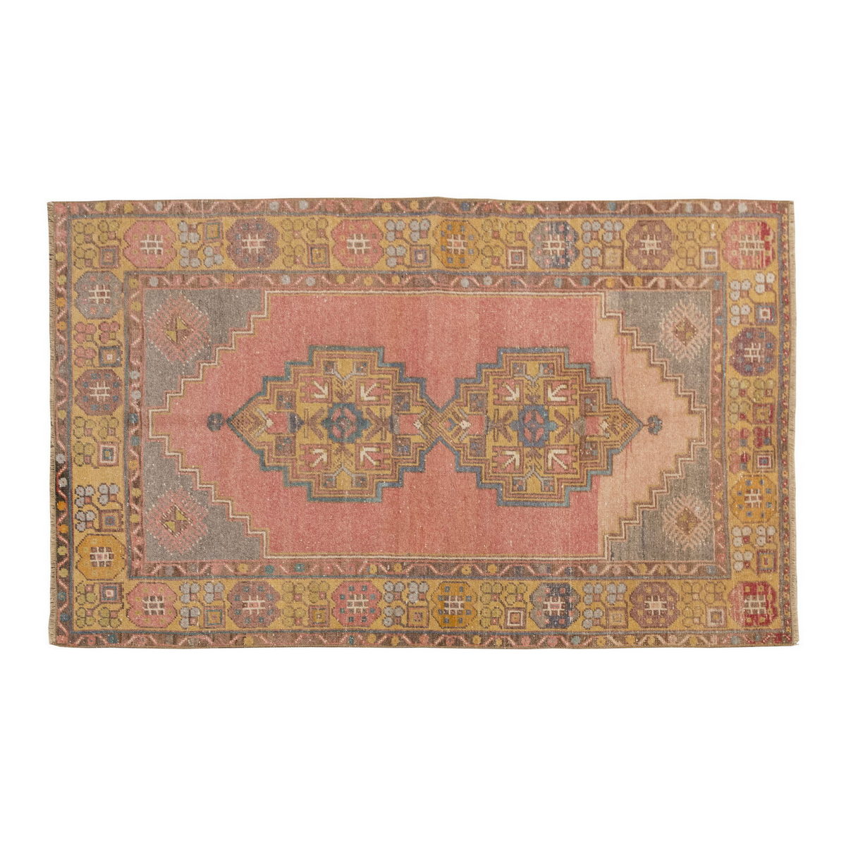 Vintage Rug 3'6" x 5'6" feet 106 x 168 cm