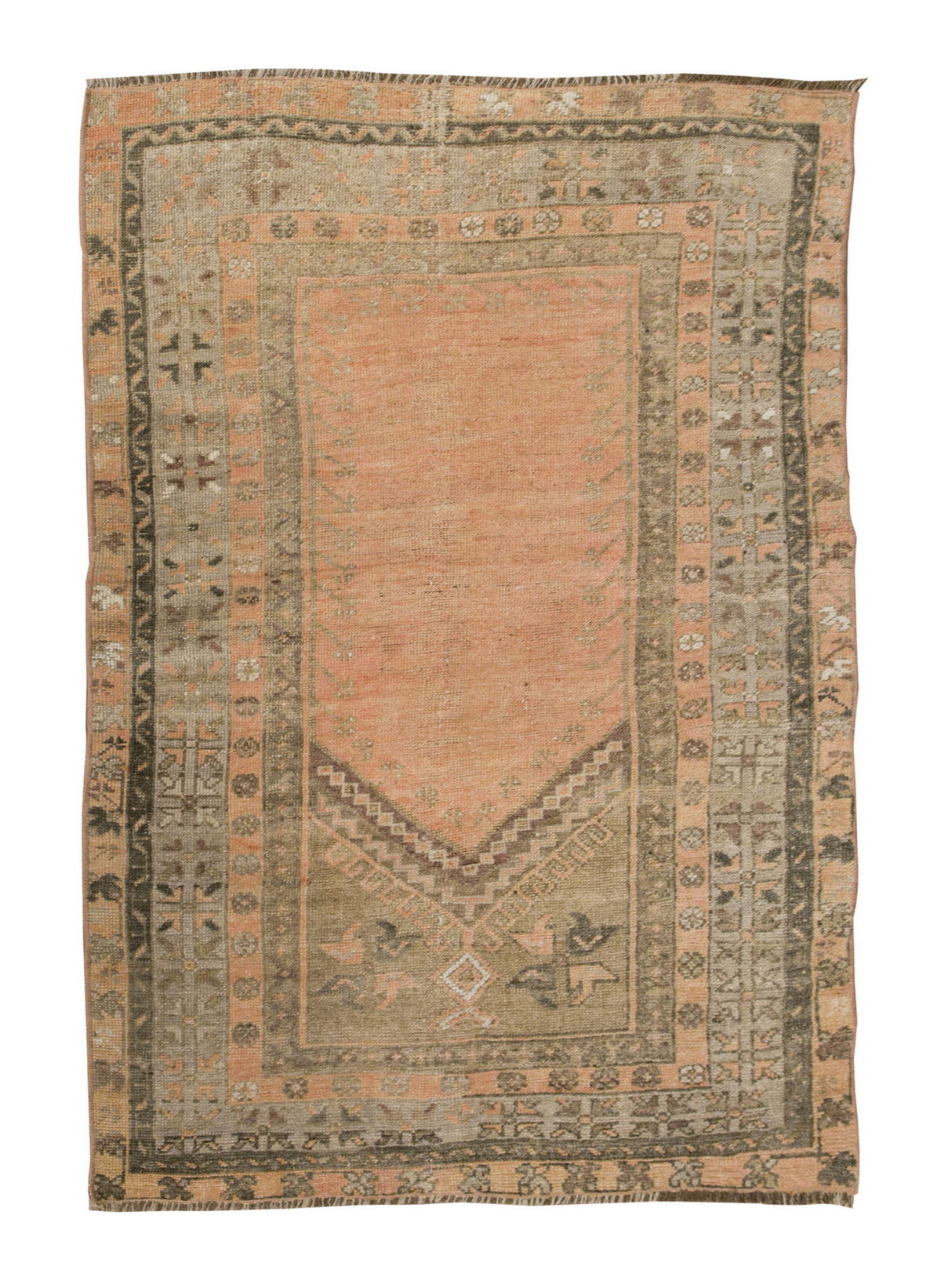 Vintage Rug 3'6" x 5'7" feet 106 x 170 cm