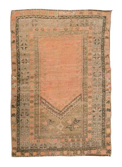 Vintage Rug 3'6" x 5'7" feet 106 x 170 cm