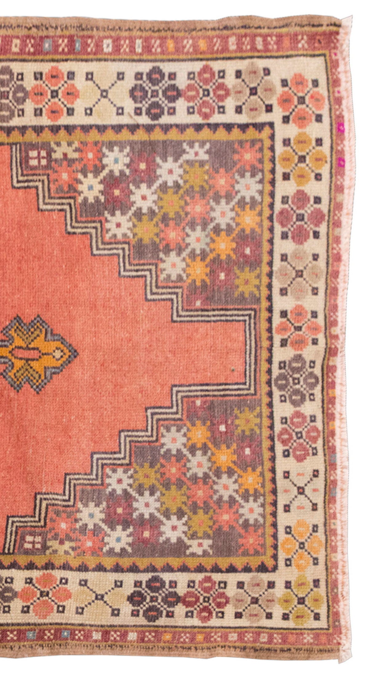 Vintage Rug 3'6" x 6'5" feet 106 x 195 cm