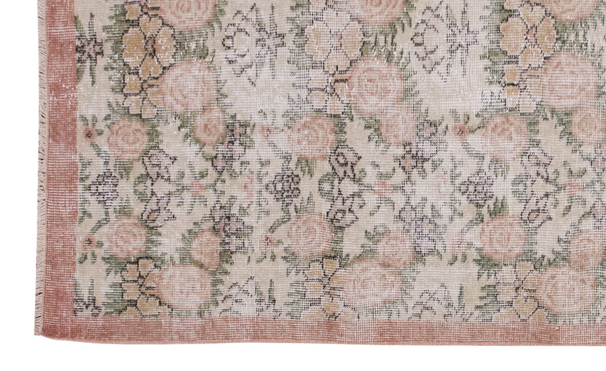 Vintage Rug 3'6" x 6'7" feet 107 x 200 cm