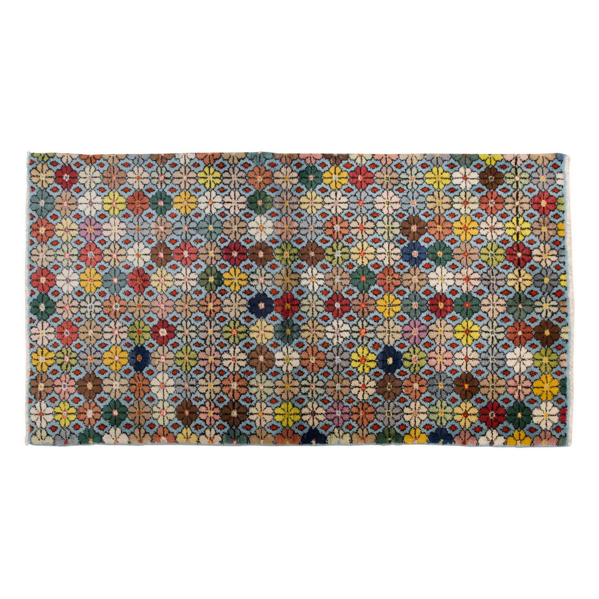Vintage Rug 3'6" x 6'9" feet 107 x 205 cm