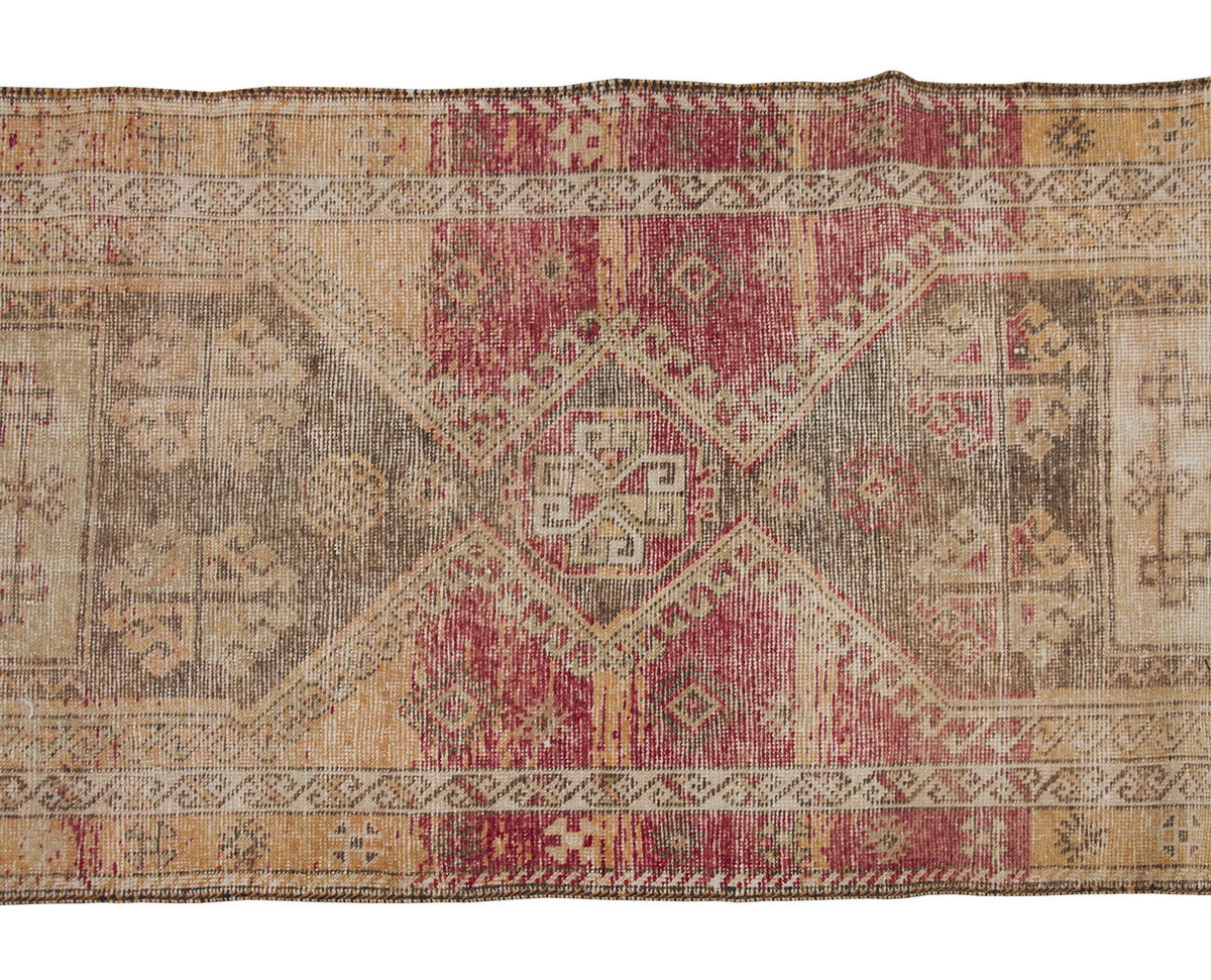 Vintage Rug 3'7" x 10'8" feet  108 x 325 cm
