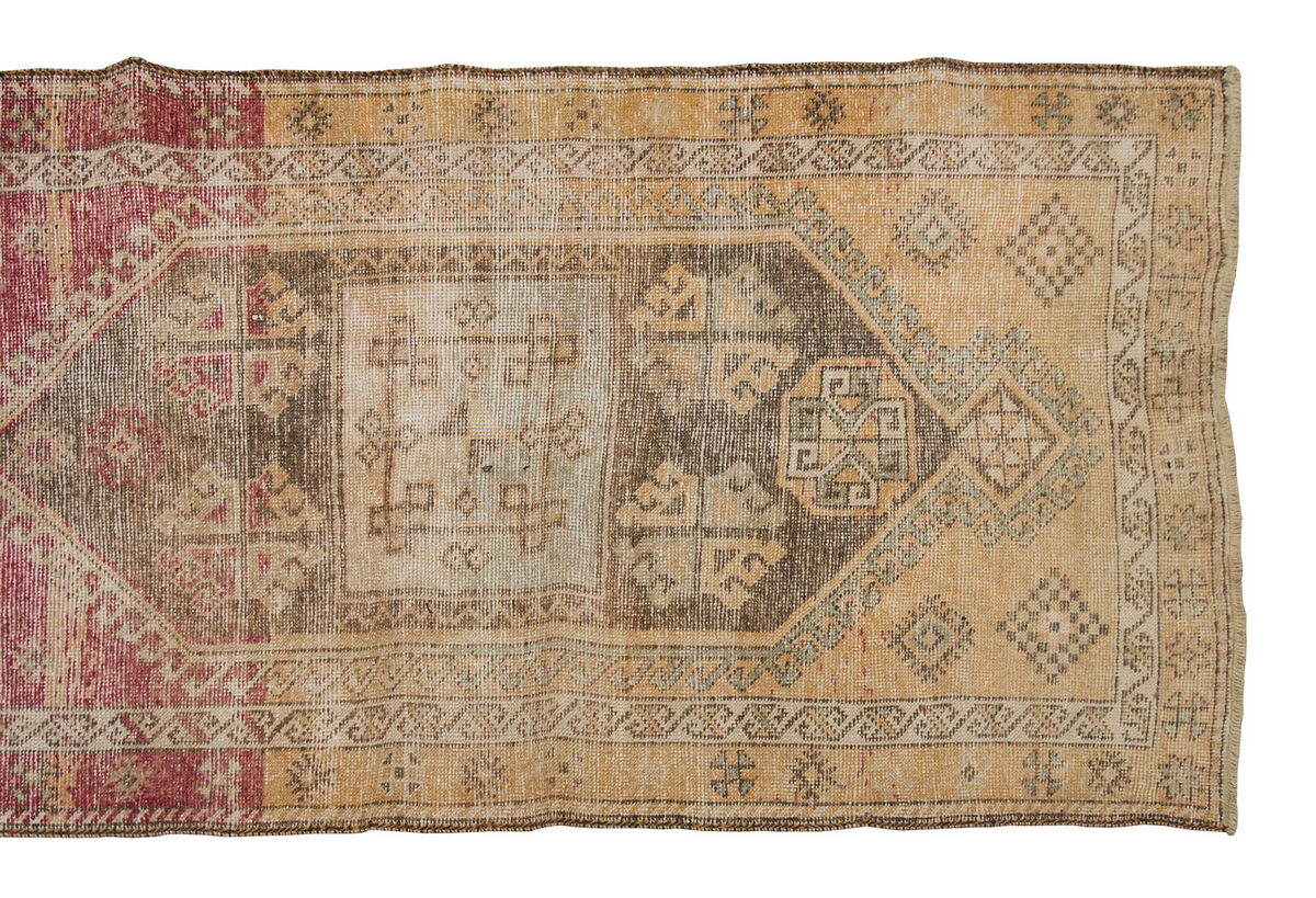 Vintage Rug 3'7" x 10'8" feet  108 x 325 cm