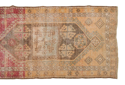 Vintage Rug 3'7" x 10'8" feet  108 x 325 cm