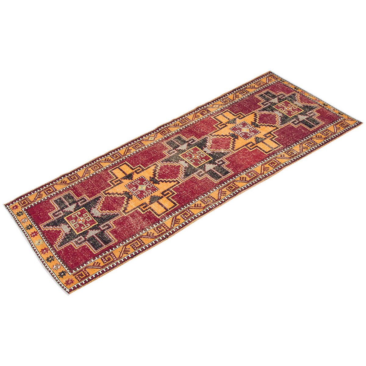 Vintage Rug 3'7" x 11'1" feet  109 x 338 cm