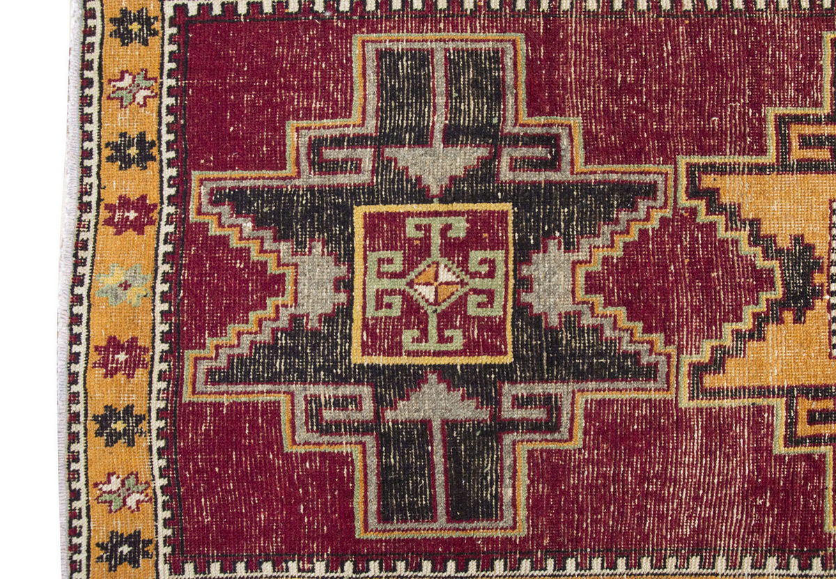 Vintage Rug 3'7" x 11'1" feet  109 x 338 cm