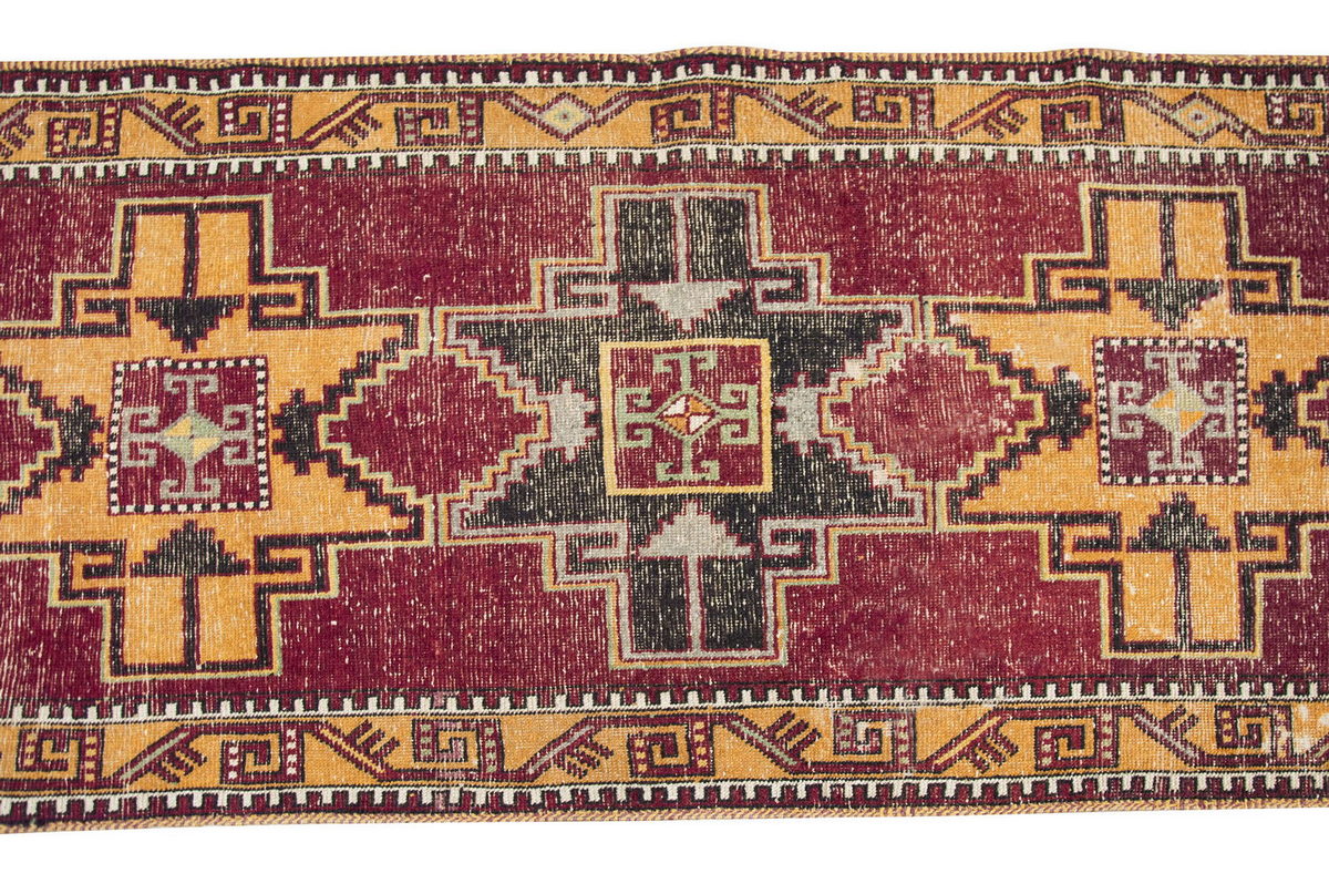 Vintage Rug 3'7" x 11'1" feet  109 x 338 cm