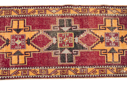 Vintage Rug 3'7" x 11'1" feet  109 x 338 cm