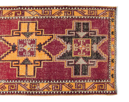 Vintage Rug 3'7" x 11'1" feet  109 x 338 cm