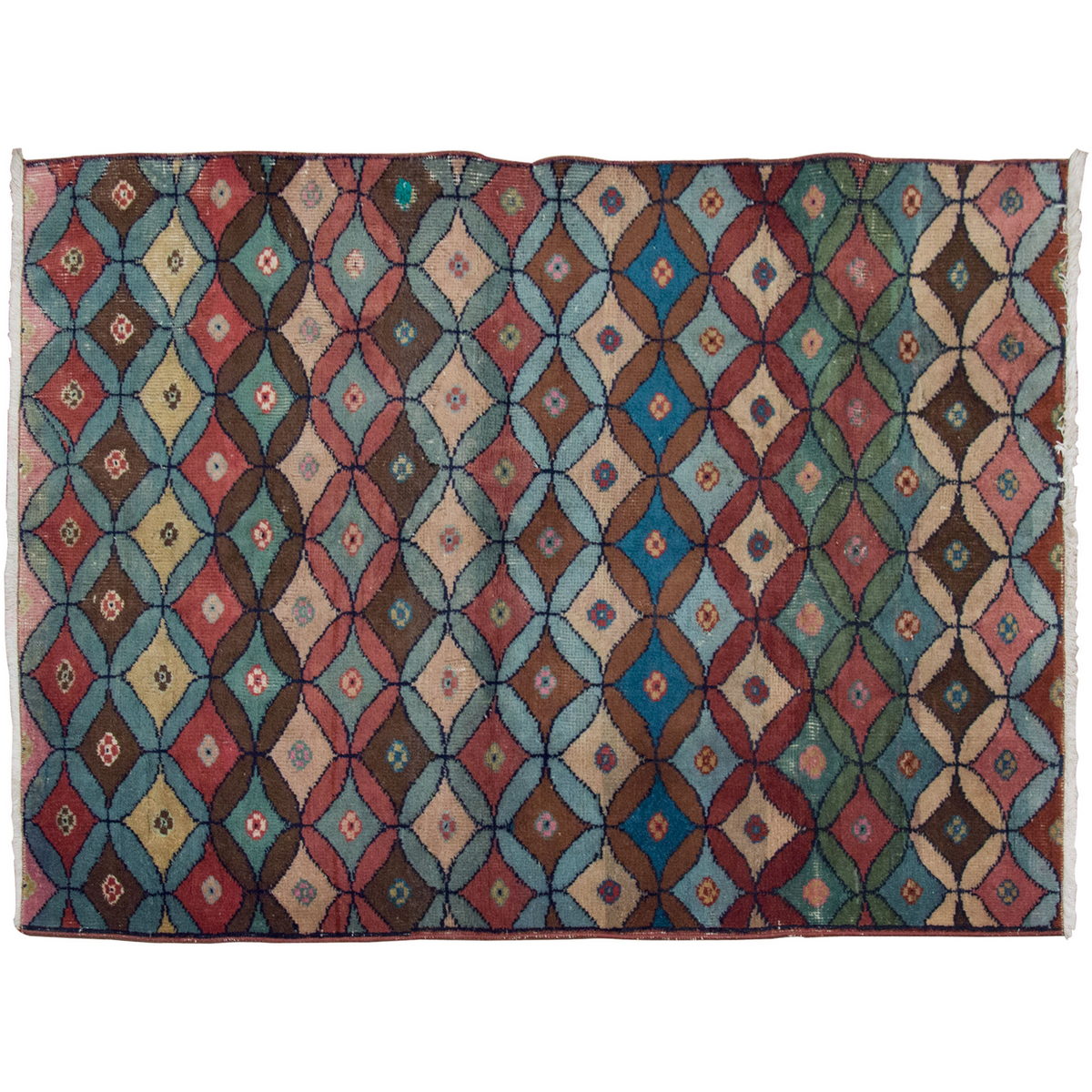 Vintage Rug 4" x 5'1" feet  120 x 155 cm