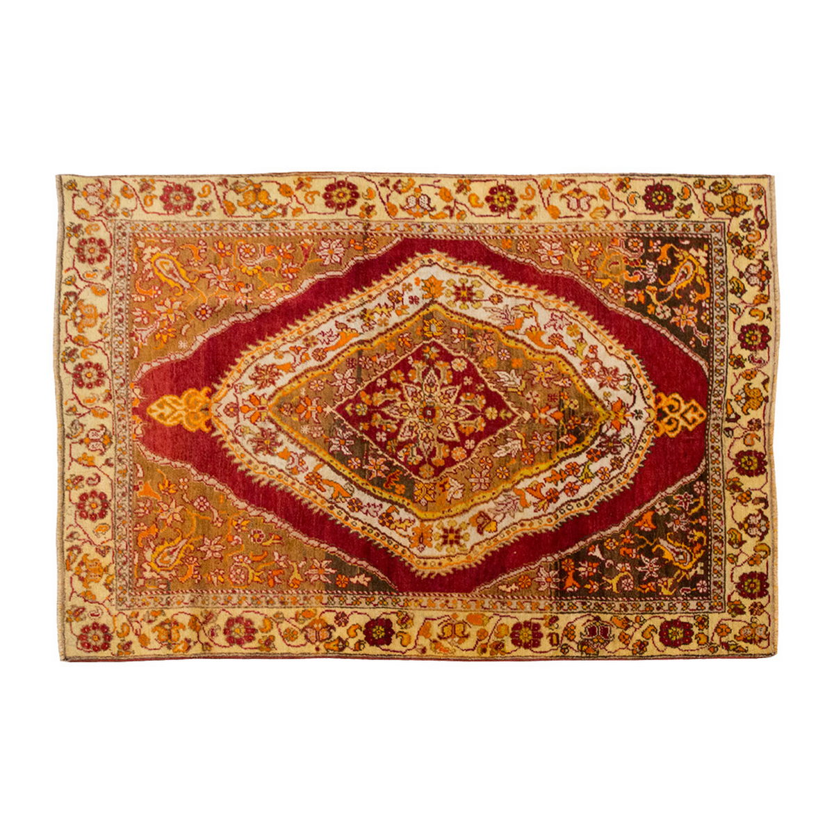 Vintage Rug 3'7" x 5'5" feet 110 x 165 cm