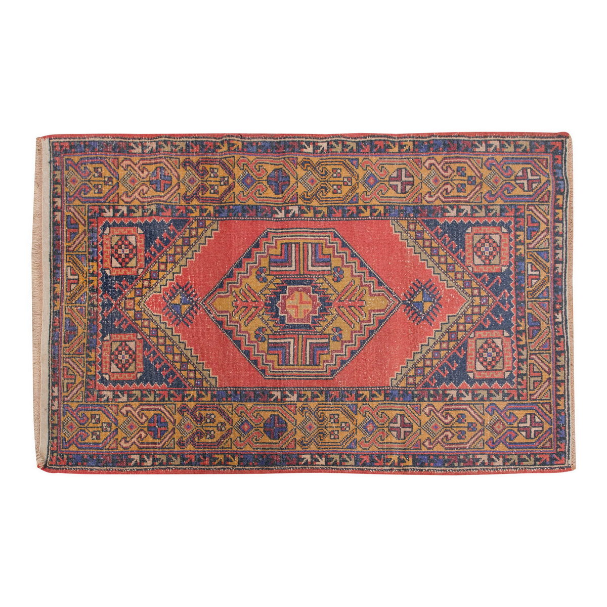 Vintage Rug 3'7" x 5'9" feet 109 x 175 cm