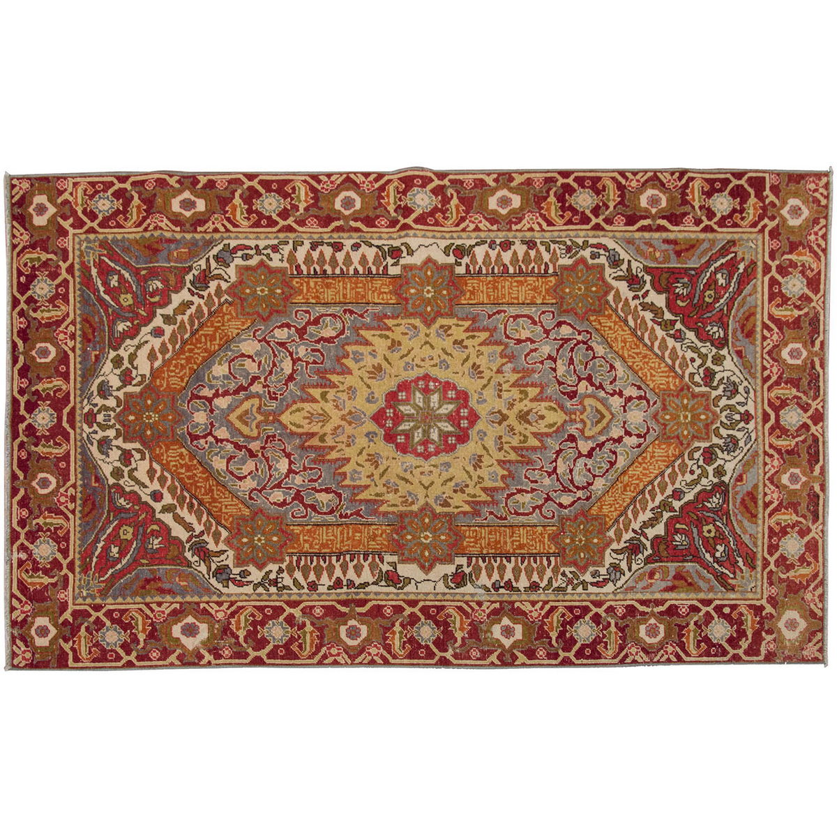 Vintage Rug 3'7" x 6" feet  110 x 177 cm