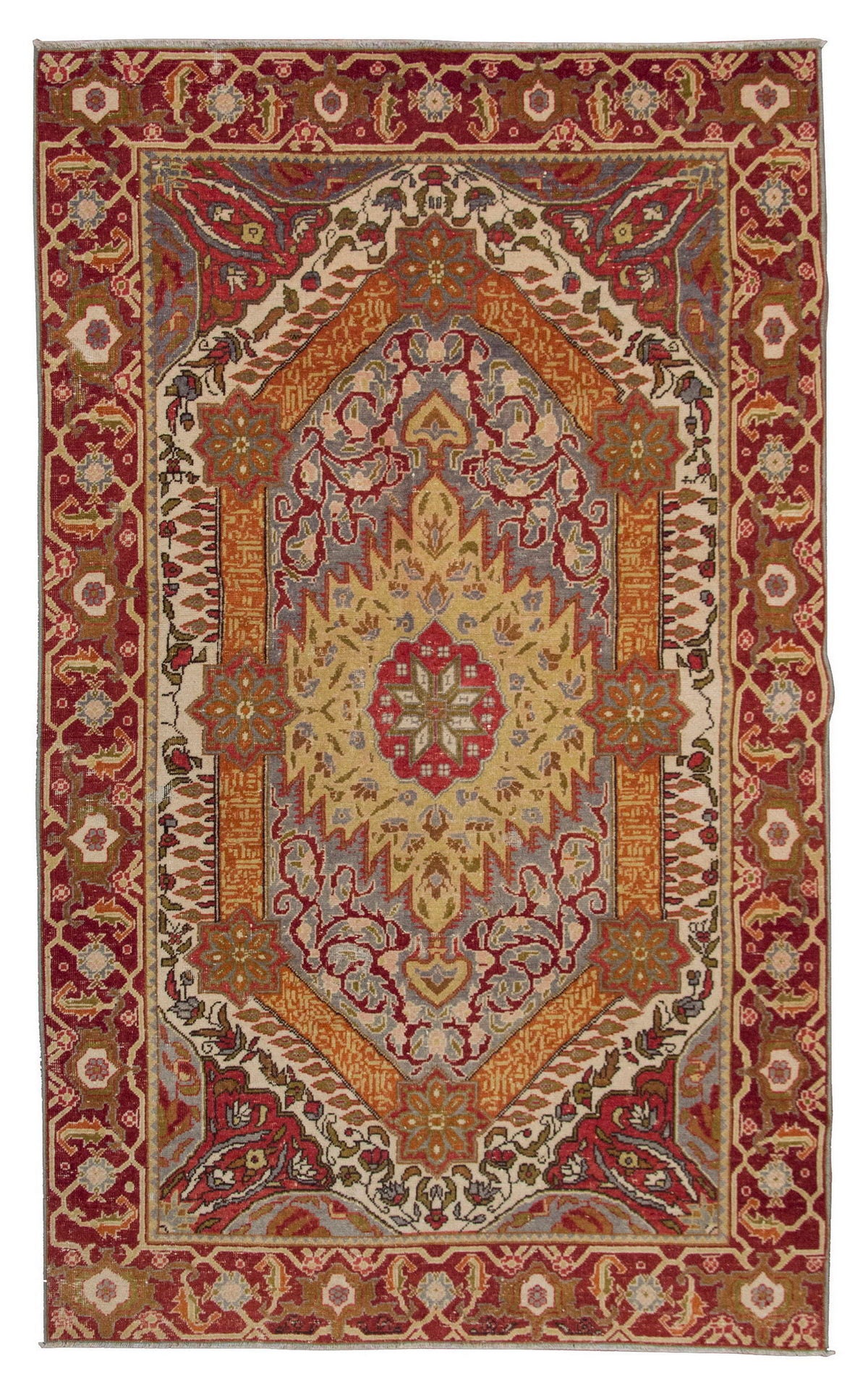 Vintage Rug 3'7" x 6" feet  110 x 177 cm