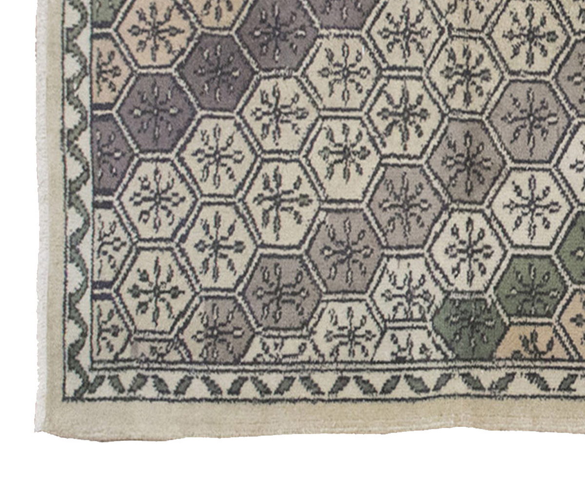 Vintage Rug 3'8" x 9'9" feet 111 x 297 cm