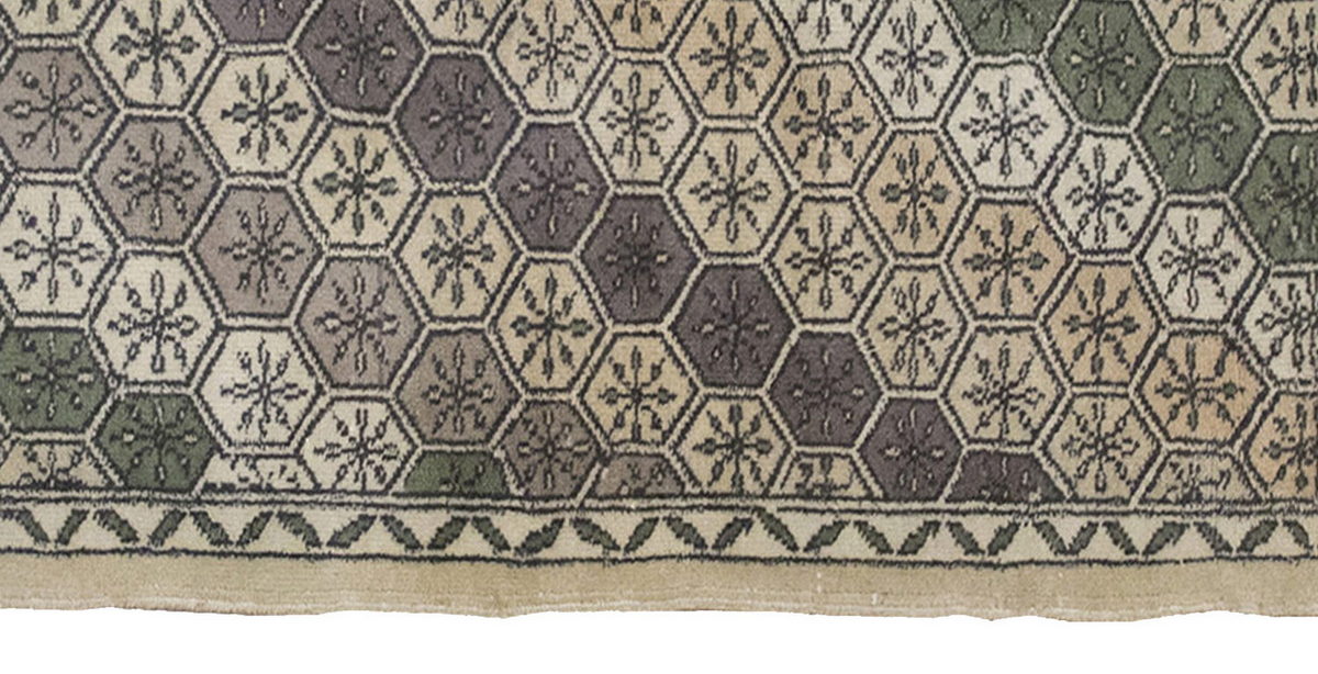 Vintage Rug 3'8" x 9'9" feet 111 x 297 cm