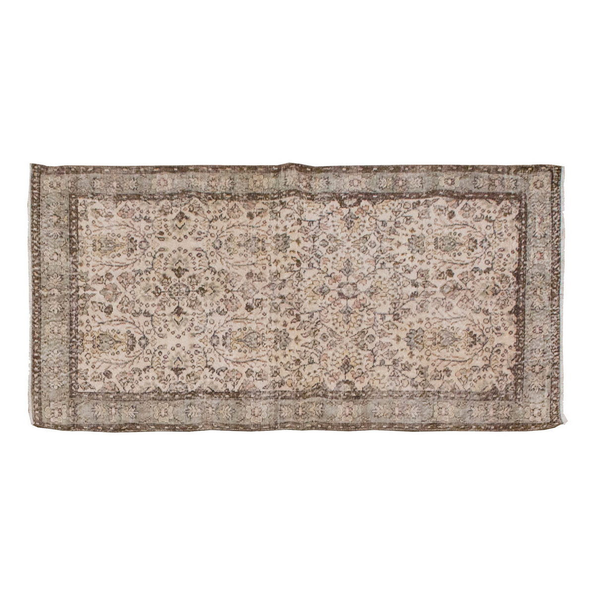 Vintage Rug 3'9" x 6'11" feet 115 x 208 cm
