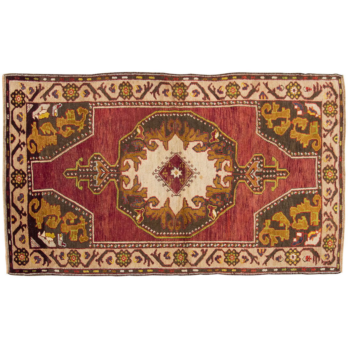 Vintage Rug 3'9" x 6'3" feet  115 x 190 cm
