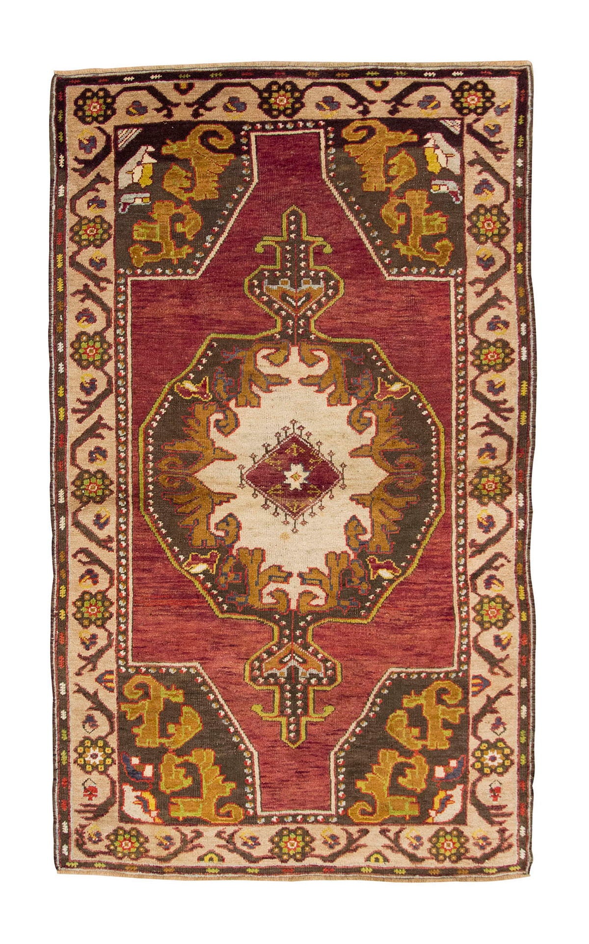 Vintage Rug 3'9" x 6'3" feet  115 x 190 cm