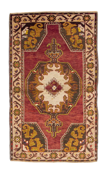 Vintage Rug 3'9" x 6'3" feet  115 x 190 cm