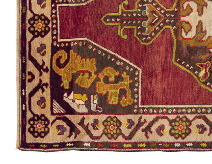 Vintage Rug 3'9" x 6'3" feet  115 x 190 cm