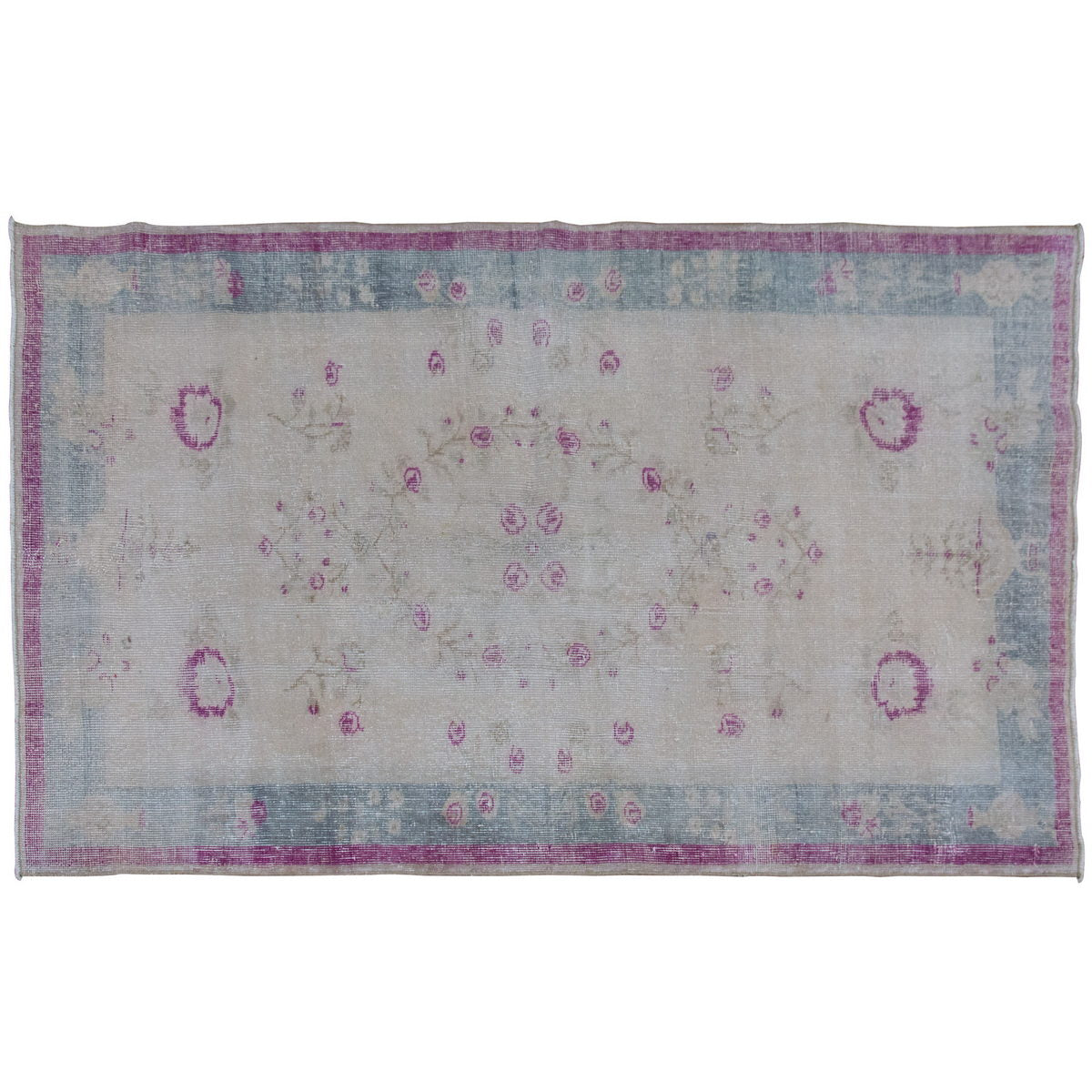 Vintage Rug 3'9" x 6'4" feet  115 x 192 cm