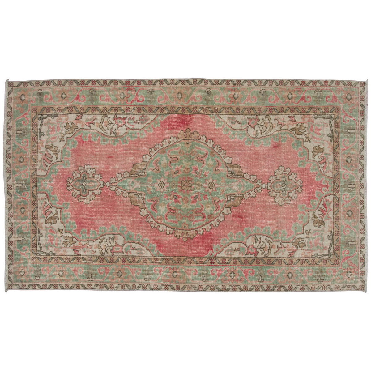 Vintage Rug 3'9" x 6'9" feet  115 x 205 cm