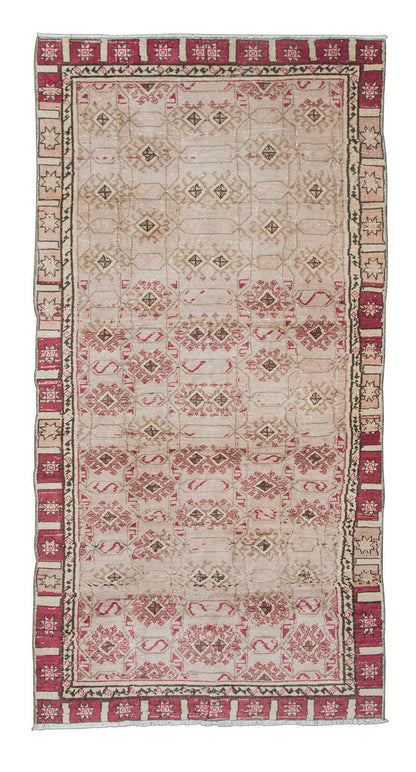 Vintage Rug 4" x 8'2" feet  123 x 250 cm