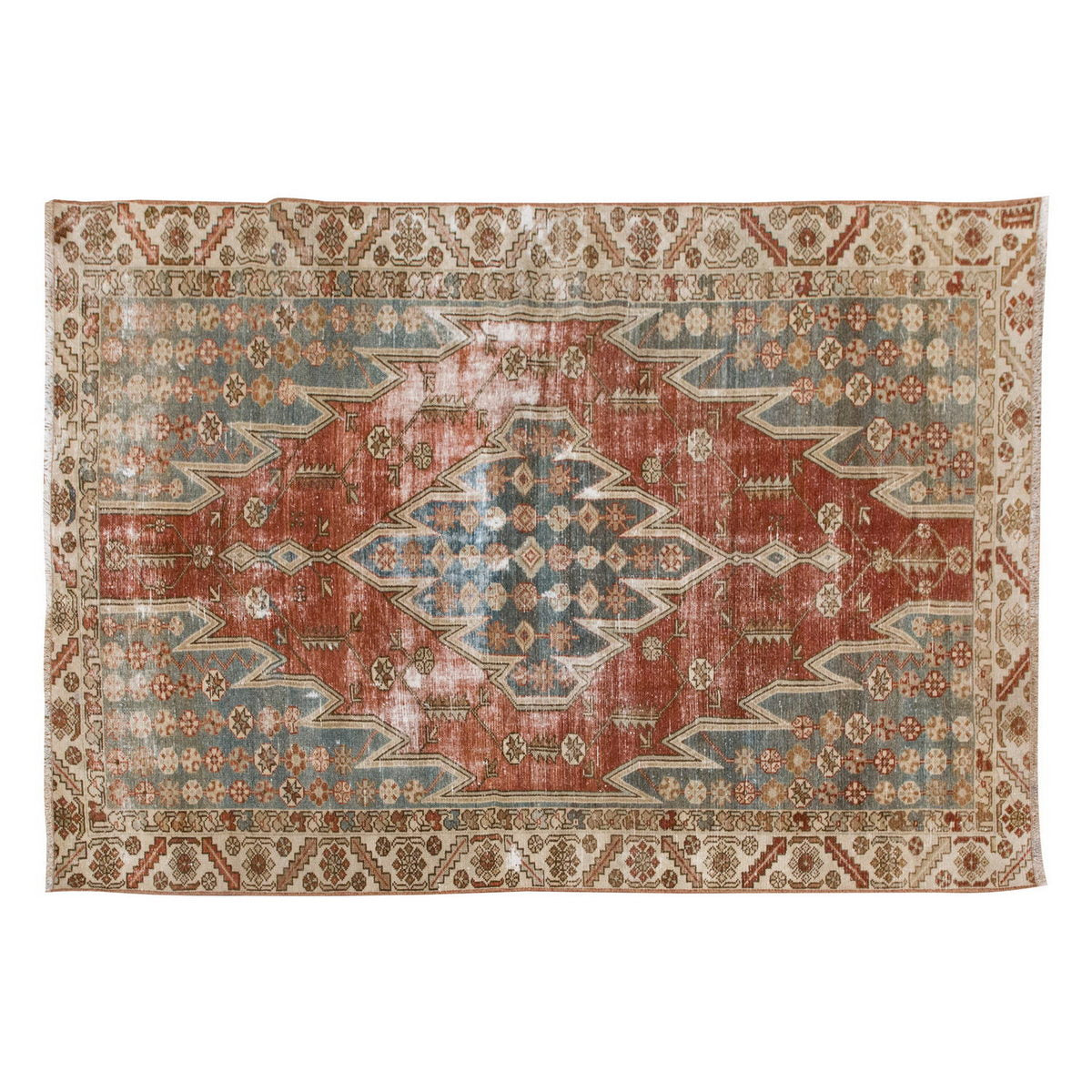Vintage Rug 4'1" x 6'1" feet 125 x 185 cm