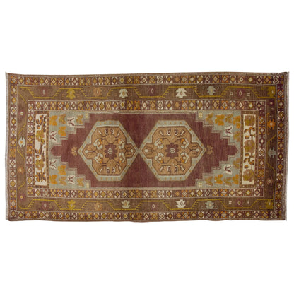 Vintage Rug 4'1" x 8" feet  125 x 242 cm