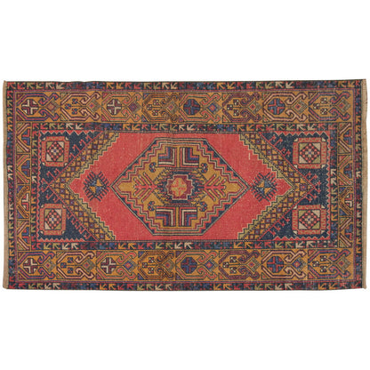 Vintage Rug 3'6" x 5'7" feet  106 x 170 cm