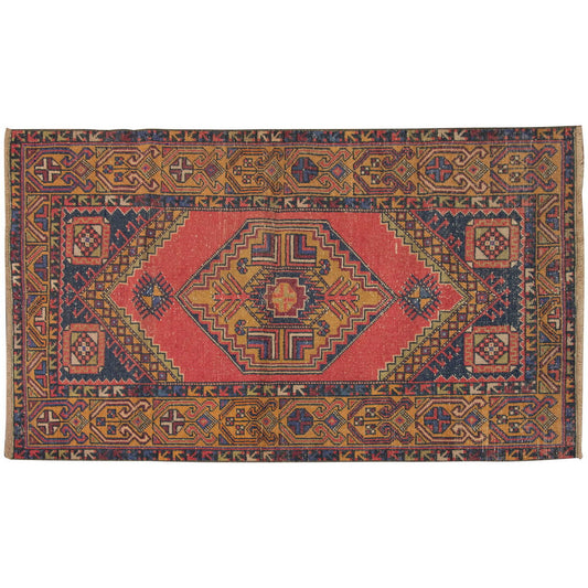 Vintage Rug 3'6" x 5'7" feet  106 x 170 cm