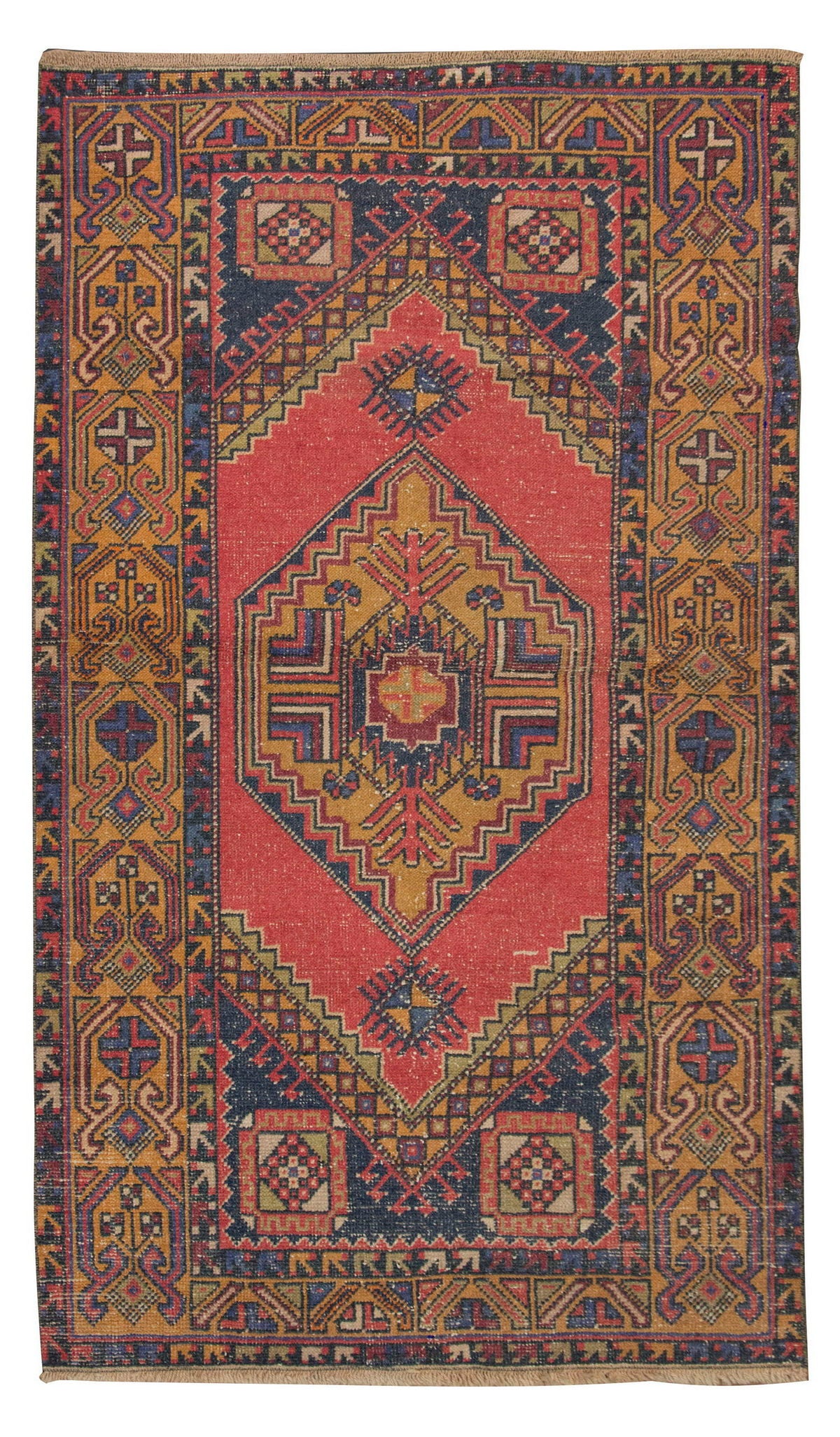 Vintage Rug 3'6" x 5'7" feet  106 x 170 cm