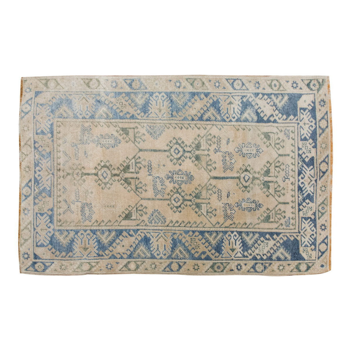 Vintage Rug 4'2" x 6'9" feet 128 x 205 cm