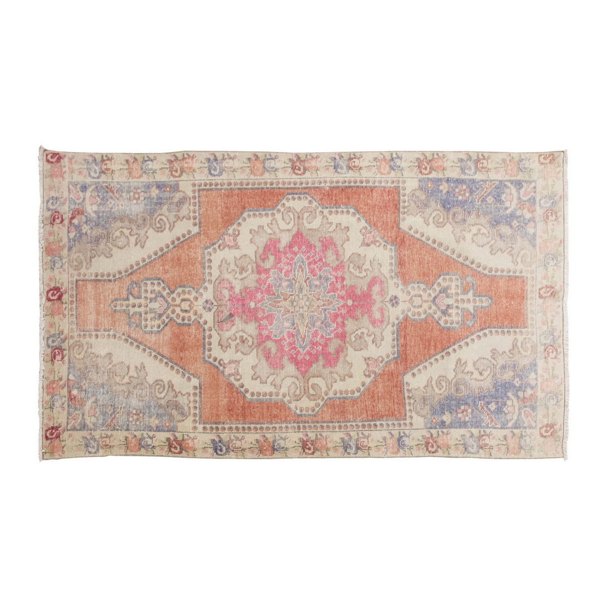 Vintage Rug 4'2" x 7'1" feet 126 x 215 cm