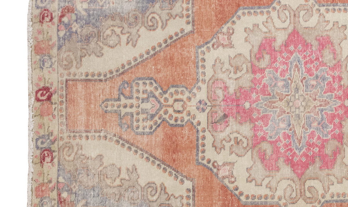 Vintage Rug 4'2" x 7'1" feet 126 x 215 cm