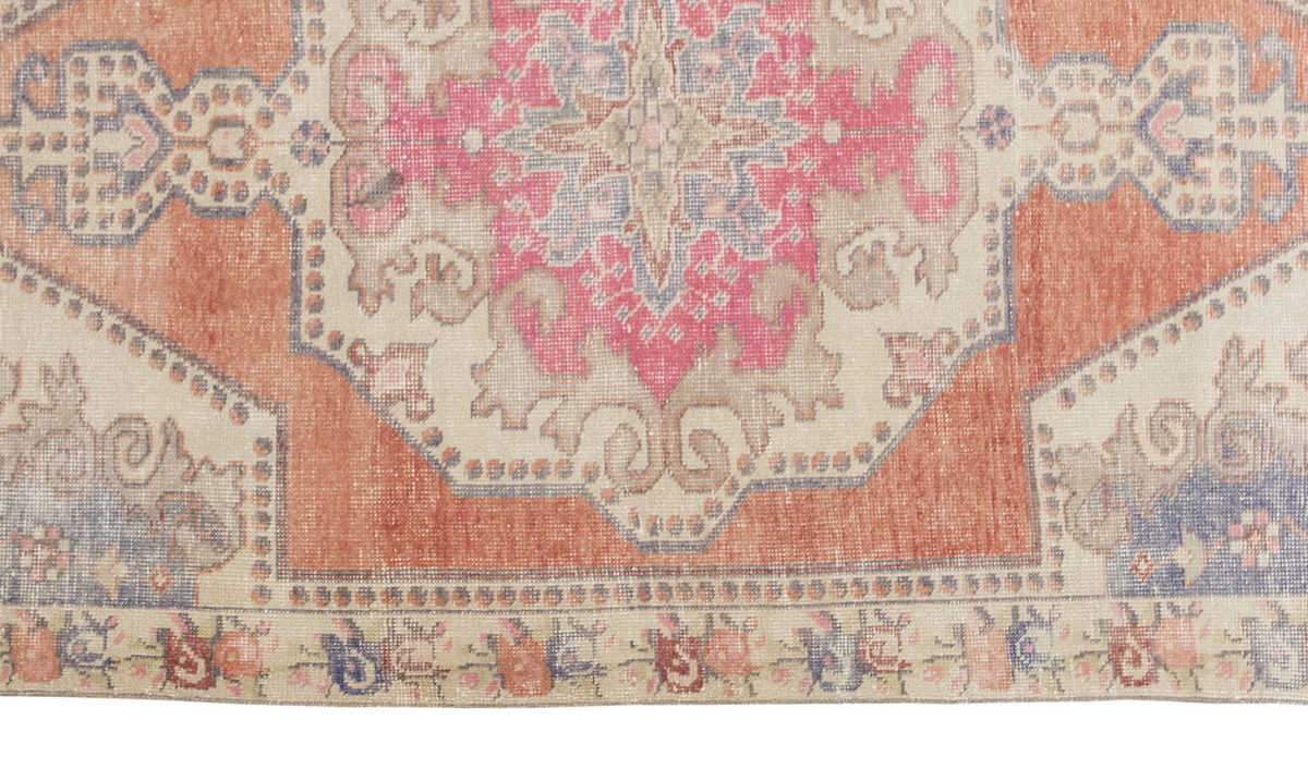 Vintage Rug 4'2" x 7'1" feet 126 x 215 cm