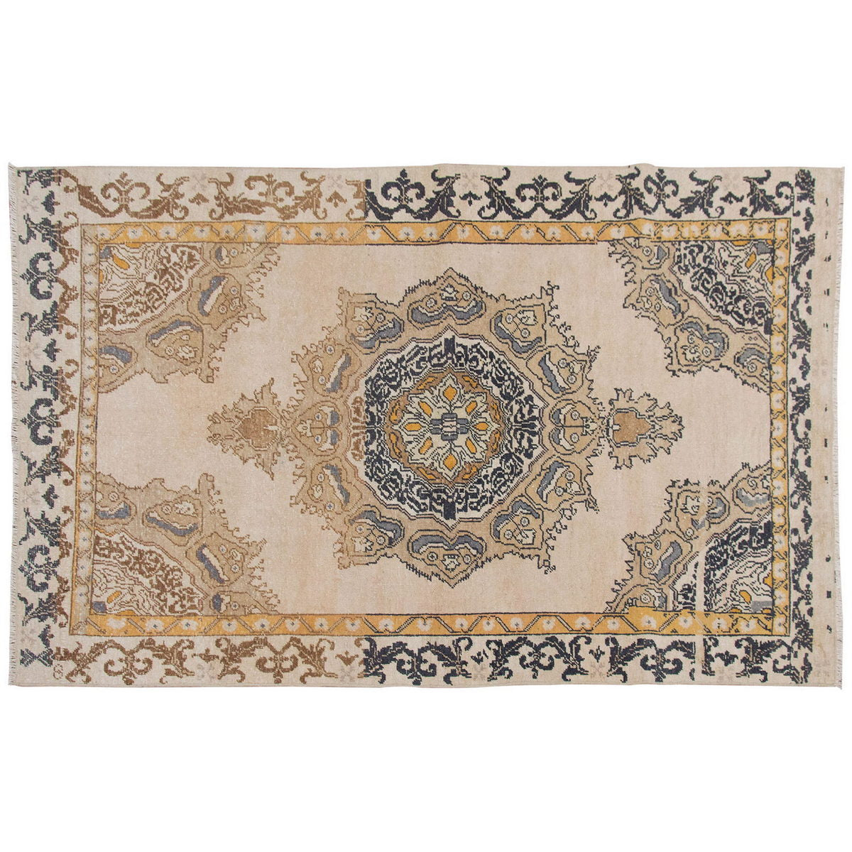 Vintage Rug 4'3" x 6'8" feet  129 x 203 cm