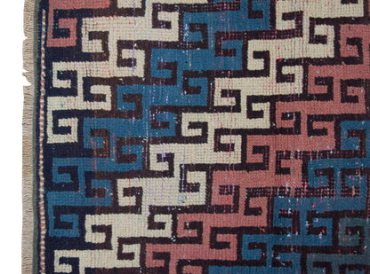Vintage Rug 4'3" x 8'2" feet  130 x 250 cm